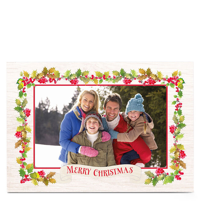 Christmas Photo Card - Holly Berries