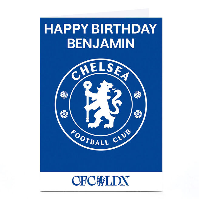 Personalised Football Birthday Card - Chelsea Football Club