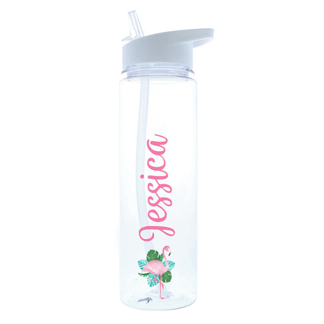 Personalised Summer Vibes Water Bottle - Flamingo