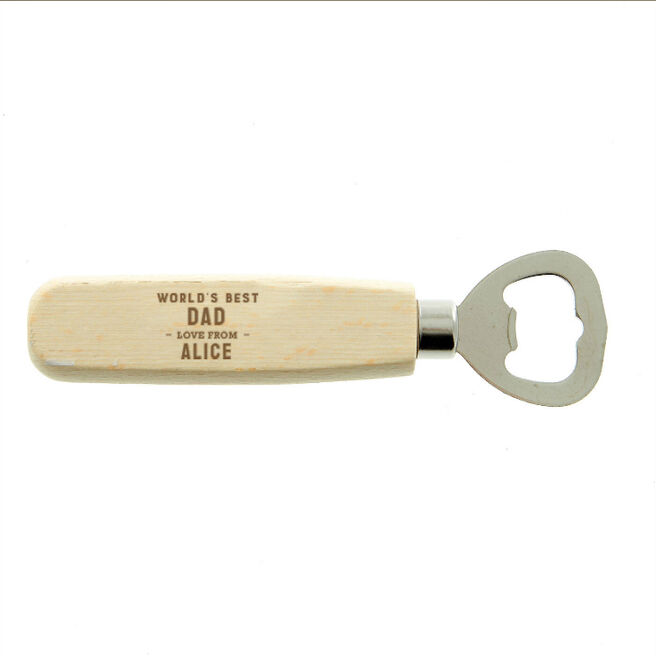 Personalised Wooden Bottle Opener - Dad