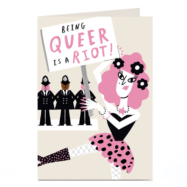 Personalised LGBTQ+ Card - Being Queer is a Riot!