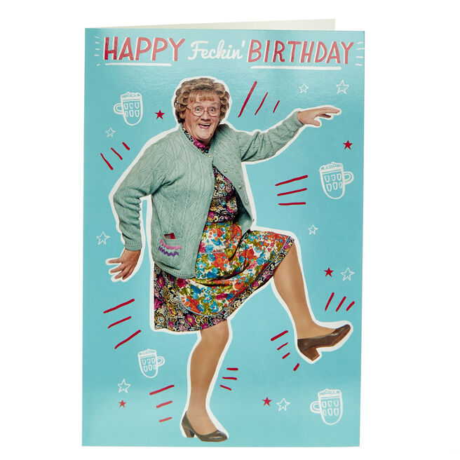 Mrs. Brown's Boys Birthday Card - Have A Drink On Me