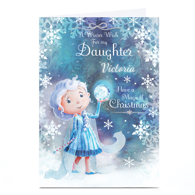 Personalised Christmas Card - Magical Winter Wish, Daughter