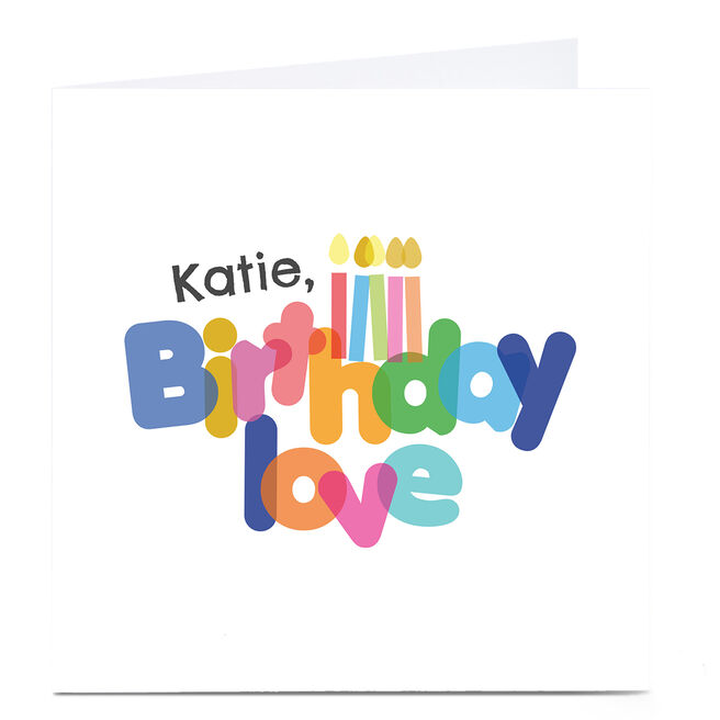 Personalised Rachel Griffin Birthday Card - Birthday Love