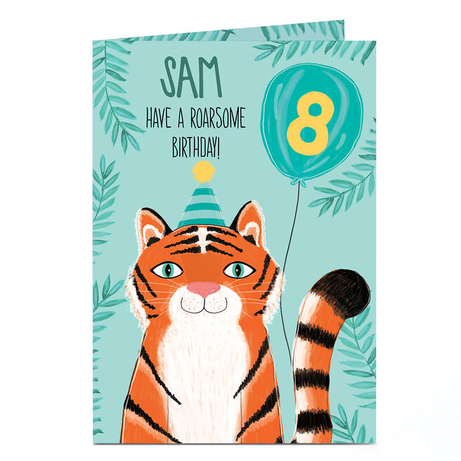 Personalised Editable Age Birthday Card - Roarsome Birthday