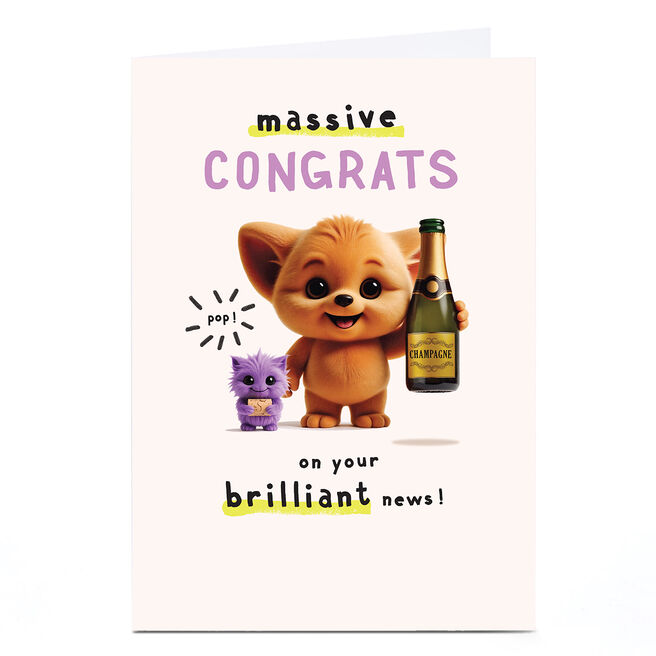 Wimzee Congratulations Card - Pop Brilliant News