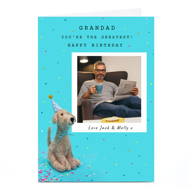 Photo Lemon & Sugar Birthday Card - Grandad, Dog