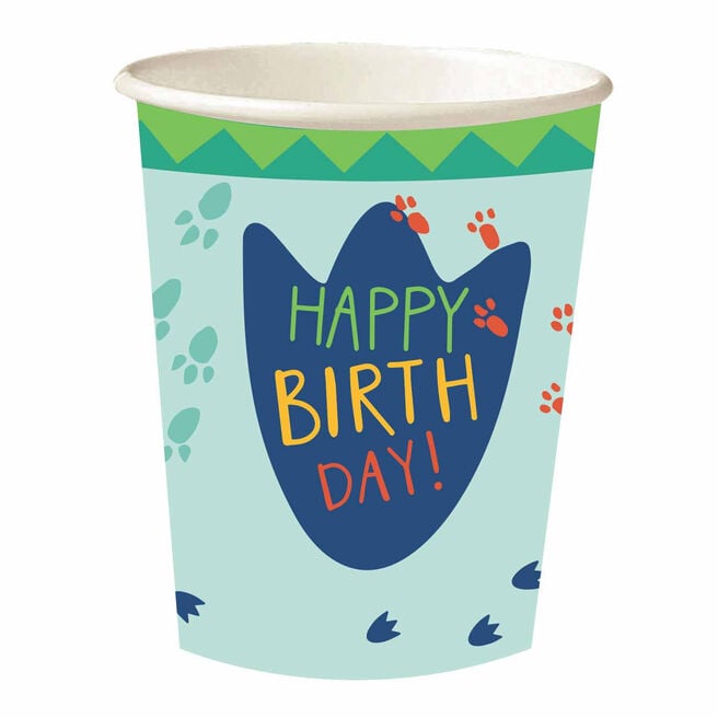 Dino-Mite Paper Party Cups - Pack of 8