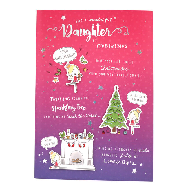 Little Bubbles Christmas Card - Daughter, Funny Verse