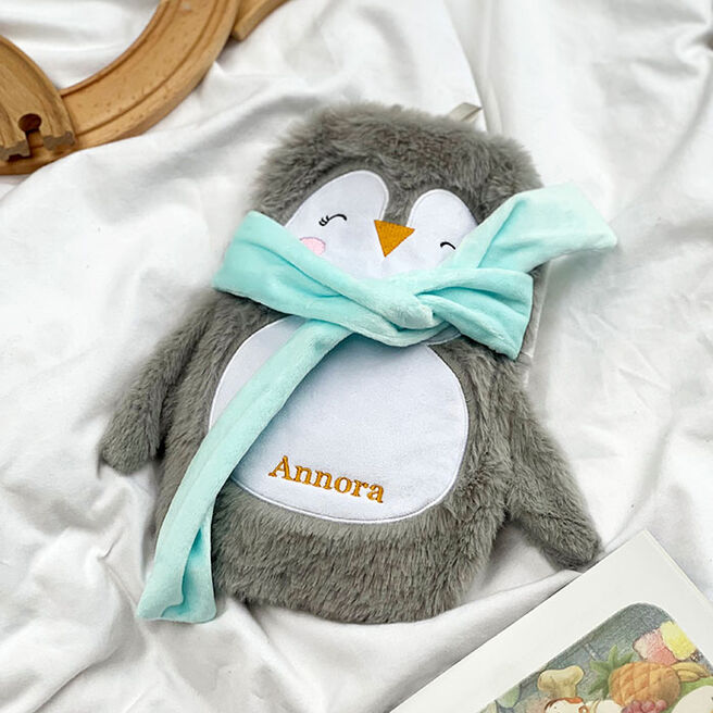 Personalised Penguin Hot Water Bottle