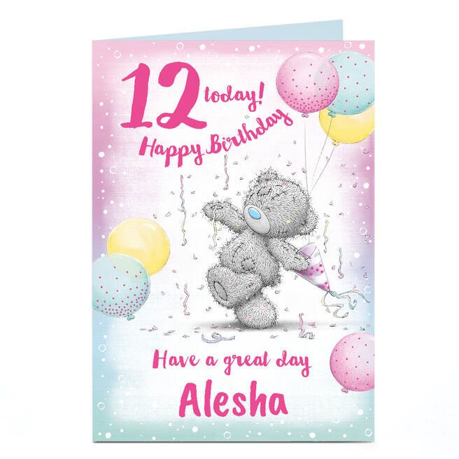 Personalised Tatty Teddy 12th Birthday Card - 12 Today Have a Great Day