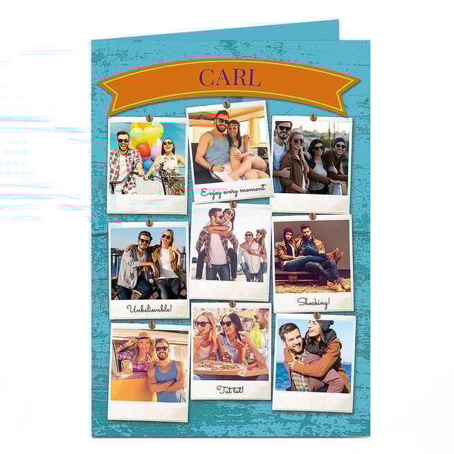 Photo Card - Polaroid Pictures And Banner