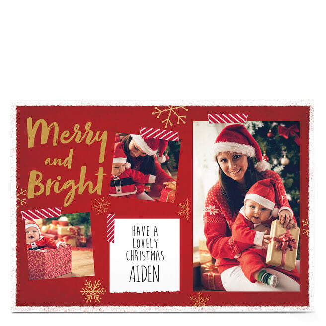 Photo Christmas Card - Merry and Bright