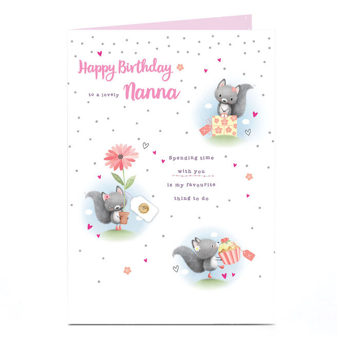 Birthday Card - Spending Time With You Is My Favourite Thing, Nanna