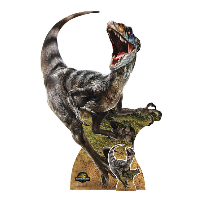 Velociraptor Dinosaur Jurassic World Rebirth Cardboard Cutout