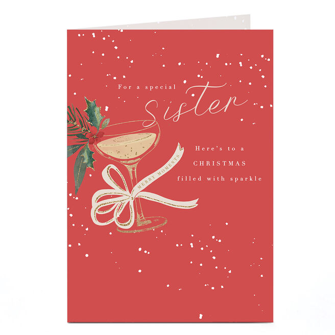 Christmas Card - Merry Moments Champagne, Sister