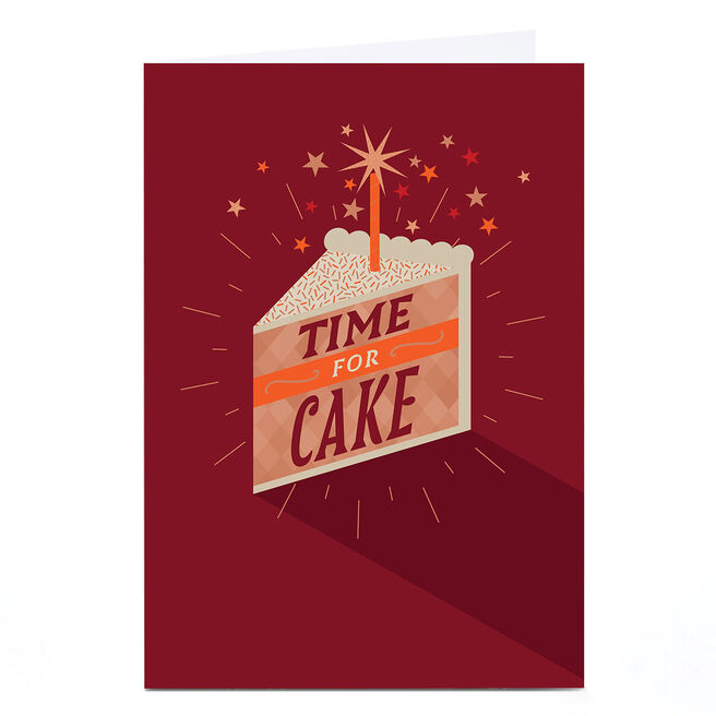 Personalised Birthday Card - Time for cake