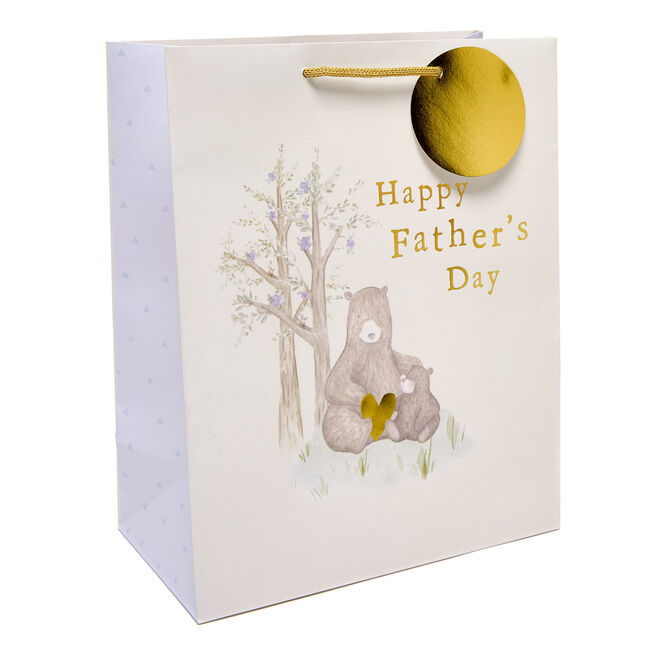 Happy Father's Day Bears Large Portrait Gift Bag