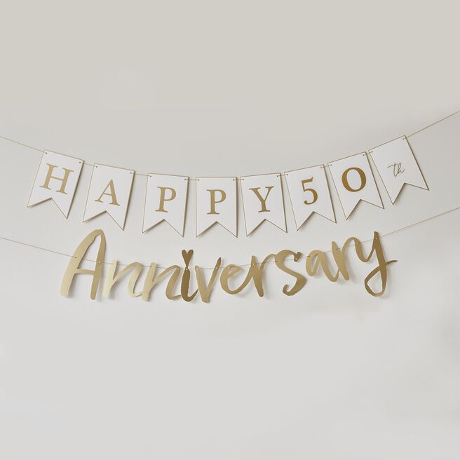 Happy Anniversary Customisable Card Banner