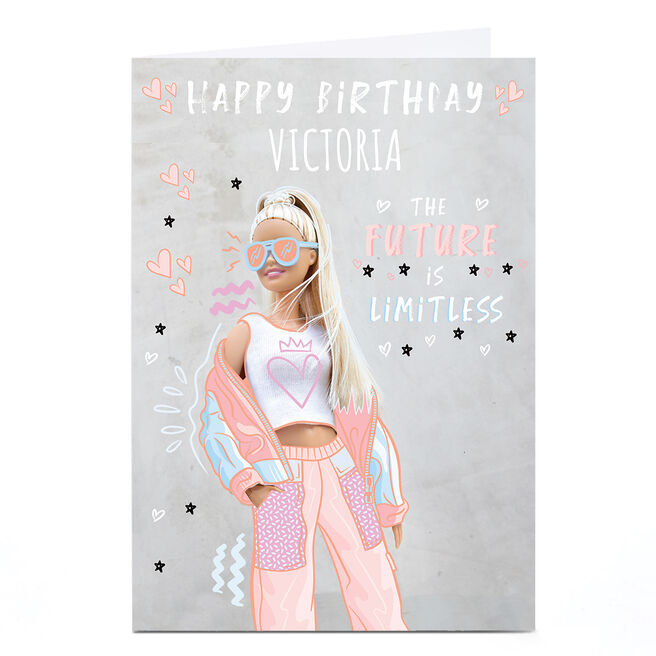 Personalised Barbie Birthday Card - The Future is Limitless