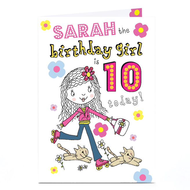 Personalised 10th Birthday Card - Birthday Girl