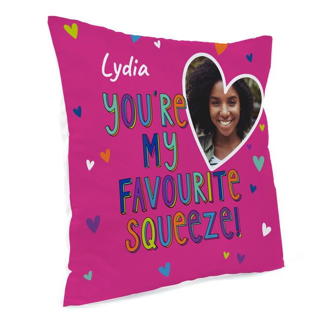Personalised Photo Cushion - My Favourite Squeeze