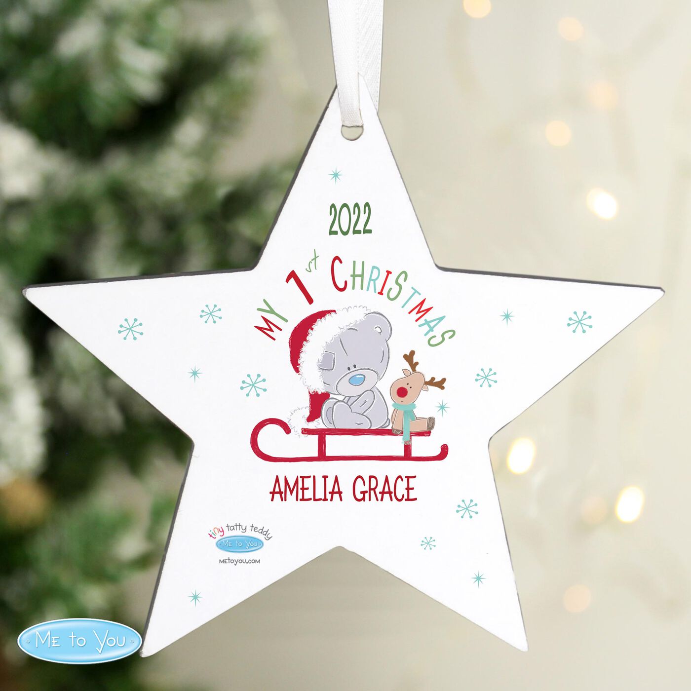 Me To You Tiny Tatty Teddy Guanti Per Neonati – 'My First Christmas', Regalo Unisex, Confezione Regalo - 2