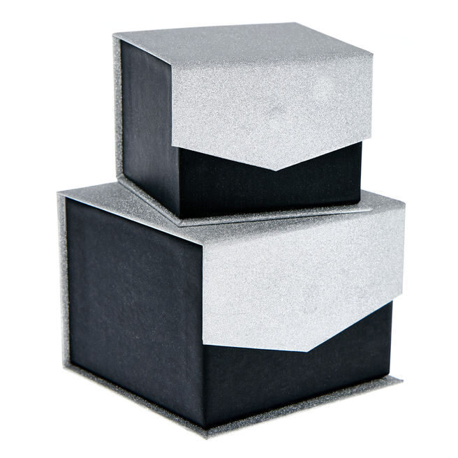 Black & Silver Jewellery Gift Boxes - Set Of 3