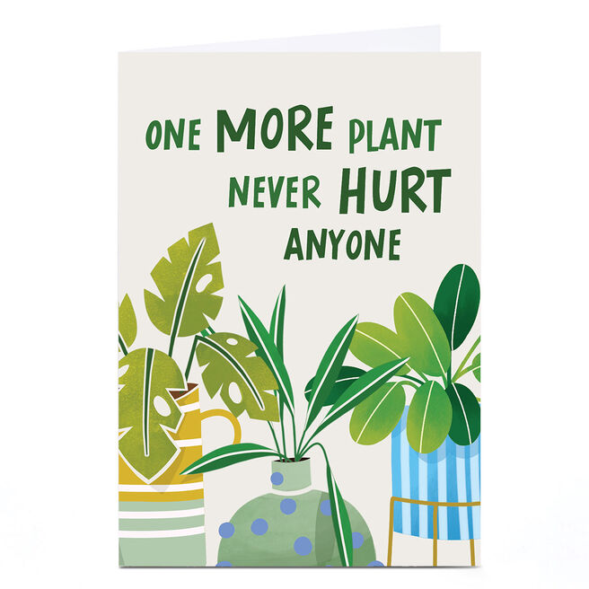 Personalised Birthday Card - One More Plant