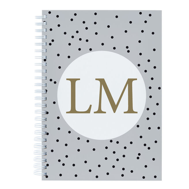 Personalised Notebook - Initials On Dots