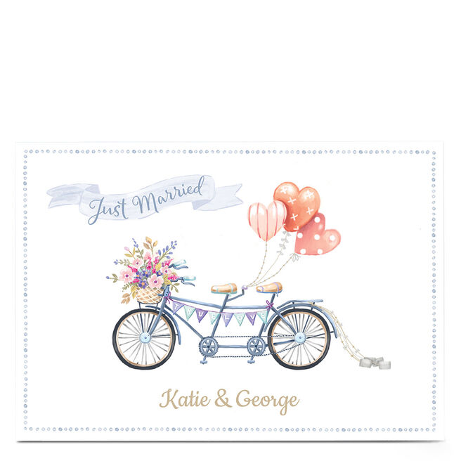 Personalised Wedding Card - Just Married
