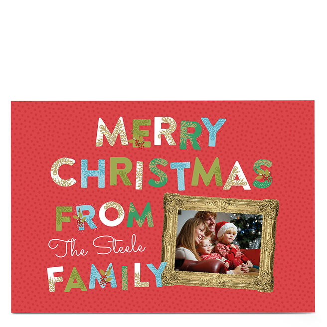 Photo Christmas Card - Family Frame