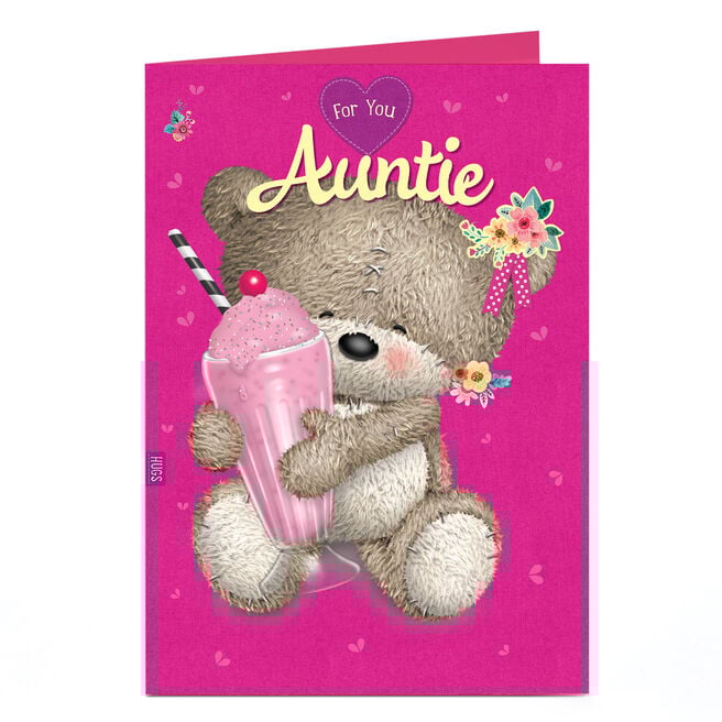 Personalised Birthday Card - Hugs Bear With Milkshake
