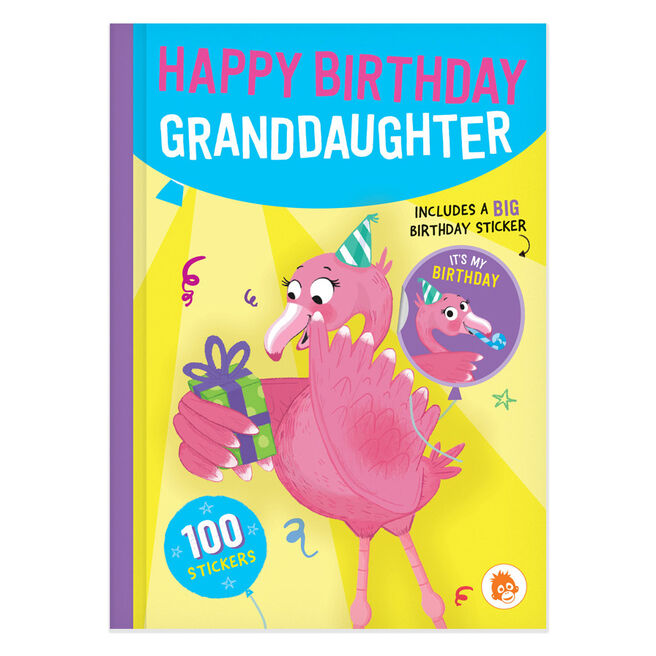 Happy Birthday Granddaughter Flamingo Activity Book & Stickers
