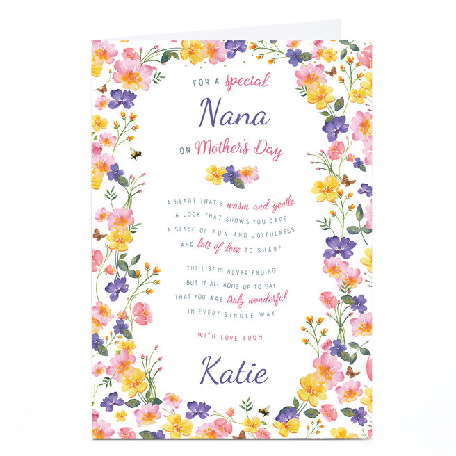 Personalised Mother's Day Card - For A Special...