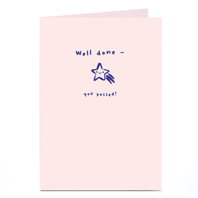 Congratulations Card - Star Well done You Passed