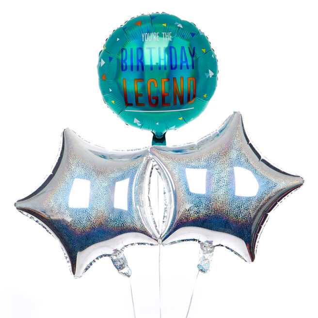 Birthday Legend Balloon Bouquet - DELIVERED INFLATED!