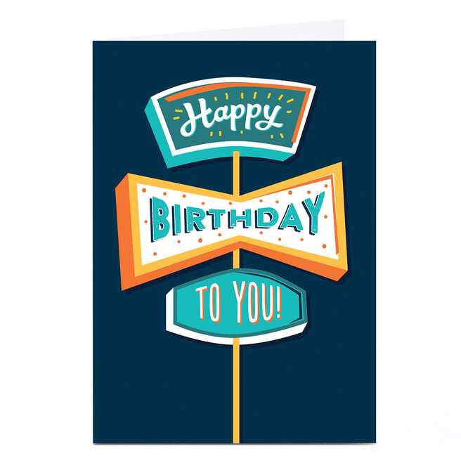 Personalised Birthday Card - Happy Birthday Signposts