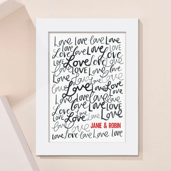 Personalised Names Love Portrait Print