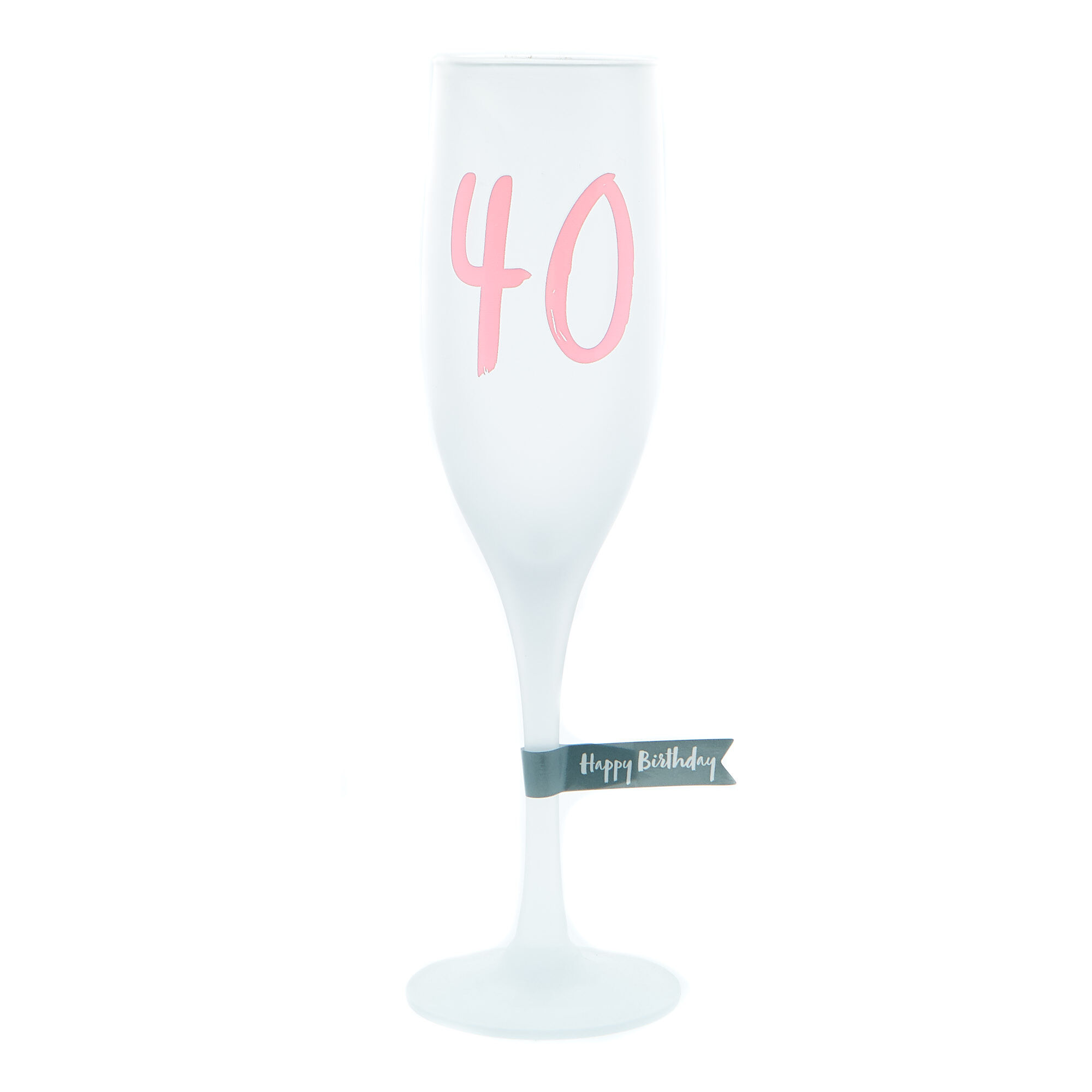 Buy 40th Birthday Frosted Champagne Flute for GBP 2.99 Card