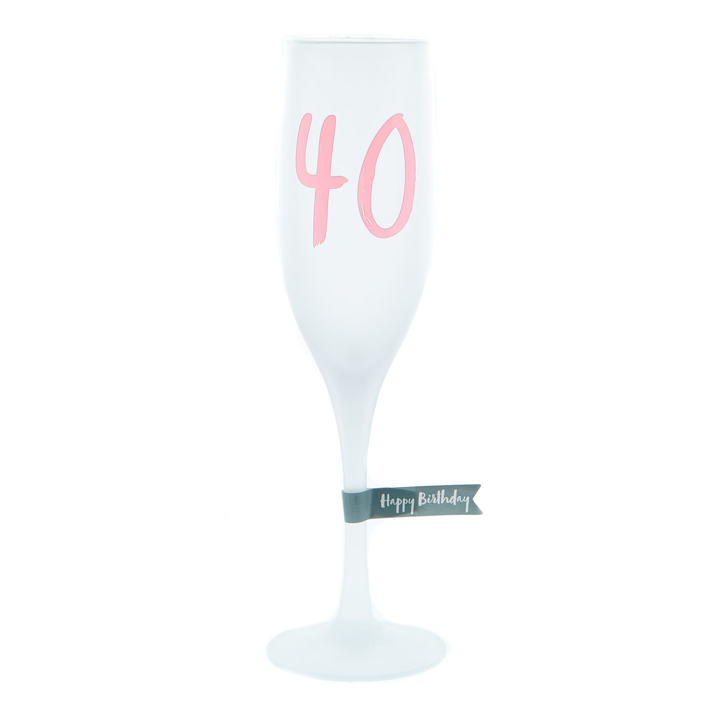 Buy 40th Birthday Frosted Champagne Flute for GBP 2.99 Card Factory UK