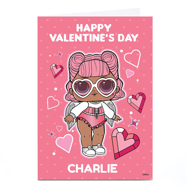 Personalised LOL Surprise Valentine's Day Card - Angel Any Name