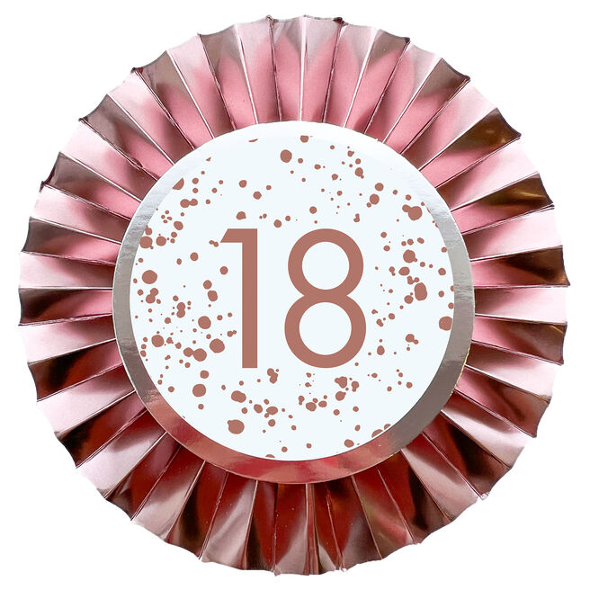 Rose Gold 18th Birthday Badge