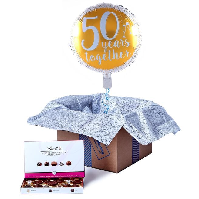 50 Years Together Balloon & Lindt Chocolates - FREE GIFT CARD!