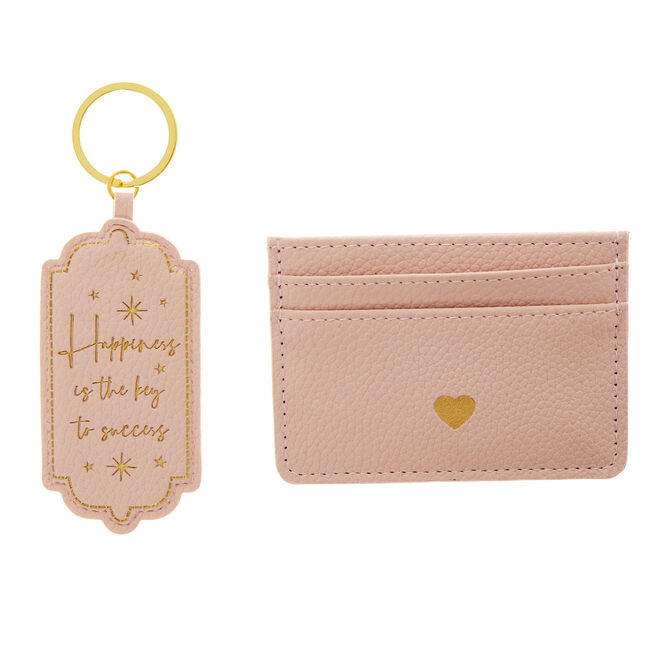 Happiness Is the Key Card Holder & Keyring Set