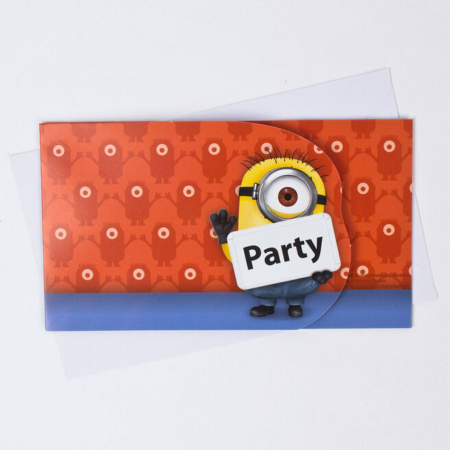 Minion Party Invitations, Pack Of 6