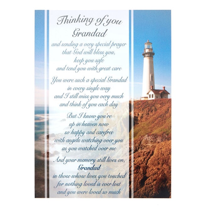 Love & Friendship Postcard - Thinking of You Grandad 