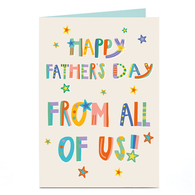 Personalised Father's Day Card - From All Of Us Stars
