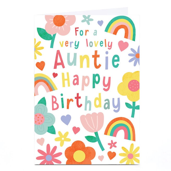 Birthday Card - Hippy Best Auntie Ever