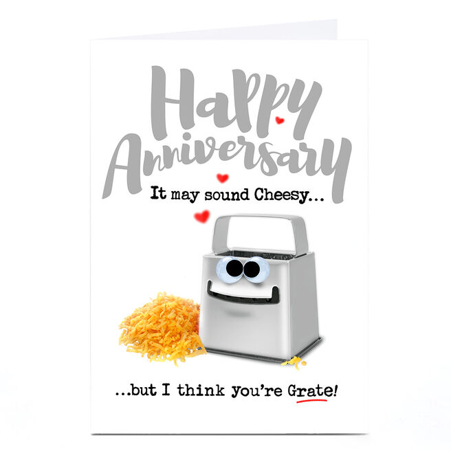 Personalised PG Quips Anniversary Card - It May Sound Cheesy